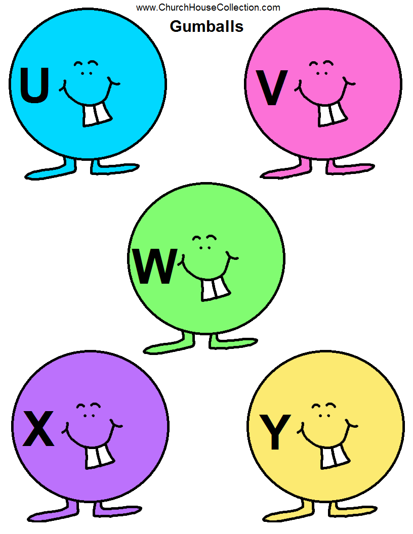 Gumball Template Printables Kindergarten